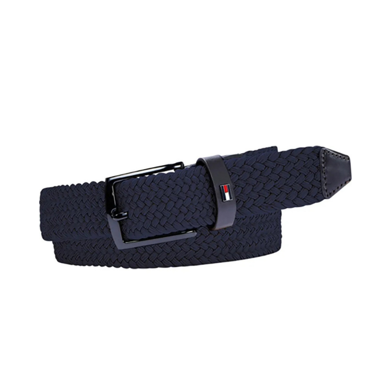Tommy Hilfiger Denton 3.5 Elastic Erkek Lacivert Kemer