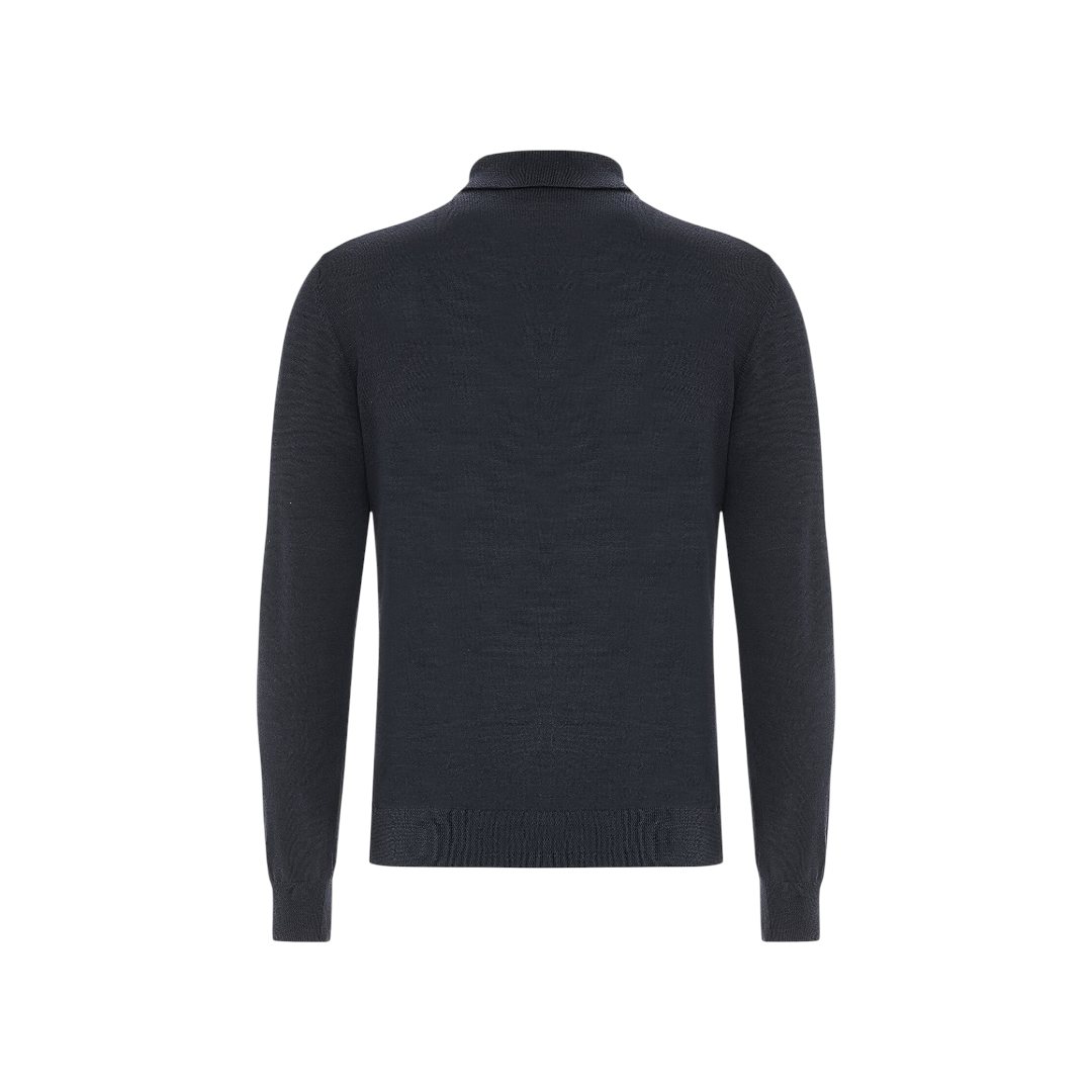 Vakko Lacivert Polo Yaka Erkek Triko M401077557-4