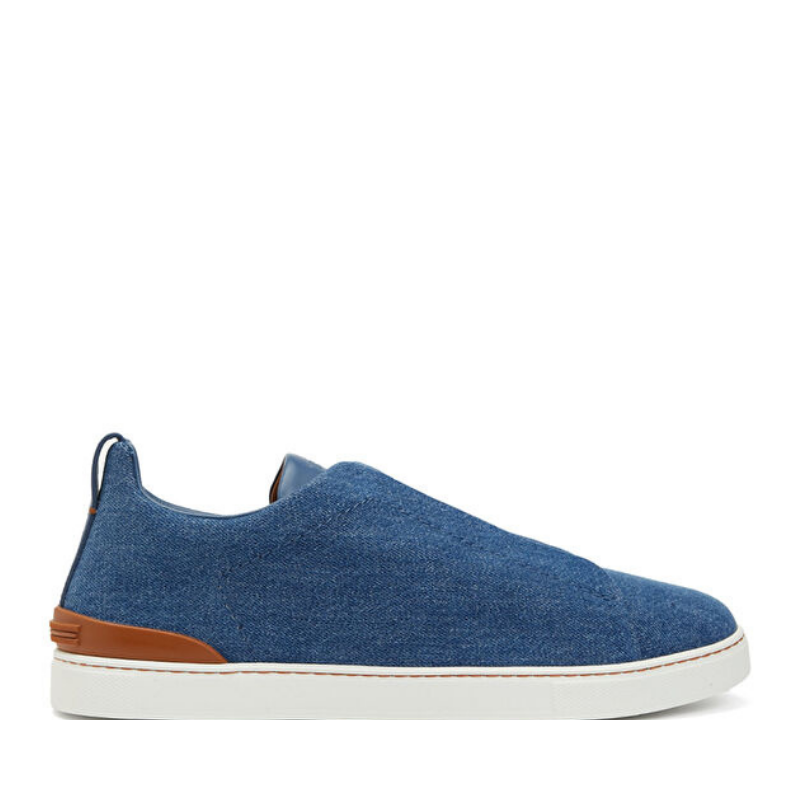 Zegna Mavi Erkek Denim Sneaker 