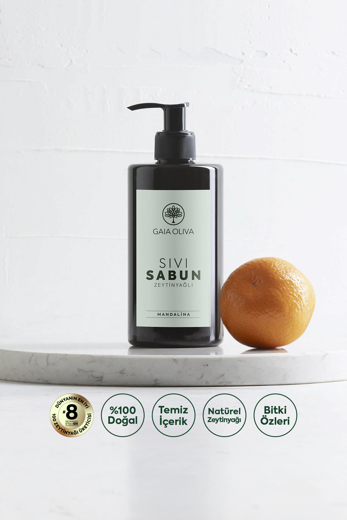 Zeytinyağlı Mandalinalı Sıvı Sabun 350 ml