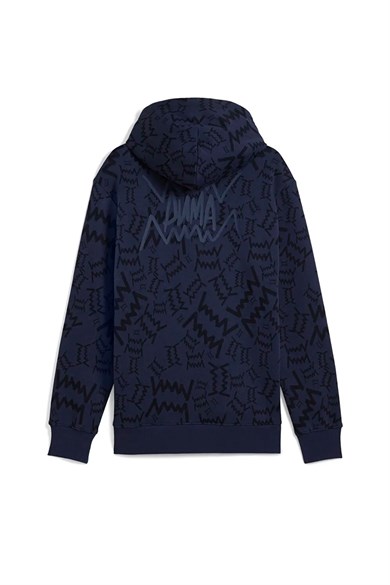 Puma Erkek Kapüşon Regular Fit Baskılı Sweatshirt teamJAWS Post Game Hoodie 68953604