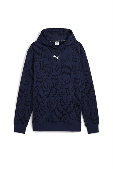 Puma Erkek Kapüşon Regular Fit Baskılı Sweatshirt teamJAWS Post Game Hoodie 68953604