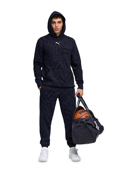 Puma Erkek Kapüşon Regular Fit Baskılı Sweatshirt teamJAWS Post Game Hoodie 68953604