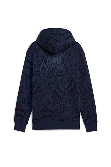 Puma Erkek Kapüşon Regular Fit Baskılı Sweatshirt teamJAWS Post Game Hoodie 68953604