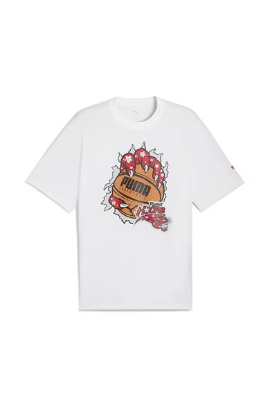 Puma Regular Fit Baskılı Erkek T-Shirt Hoopaverse Tee 3 63289101