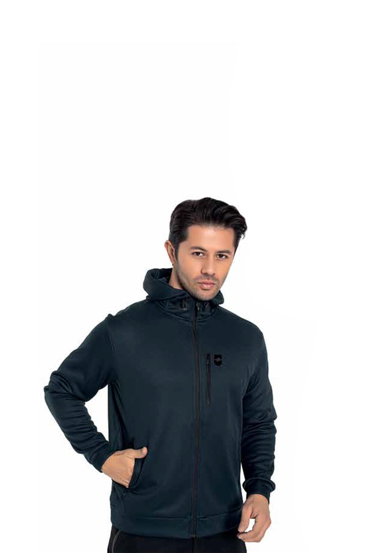 Crozwise Erkek Su İtici Kapşonlu Sweatshirt 6049-K CROZWİSE 6049-K