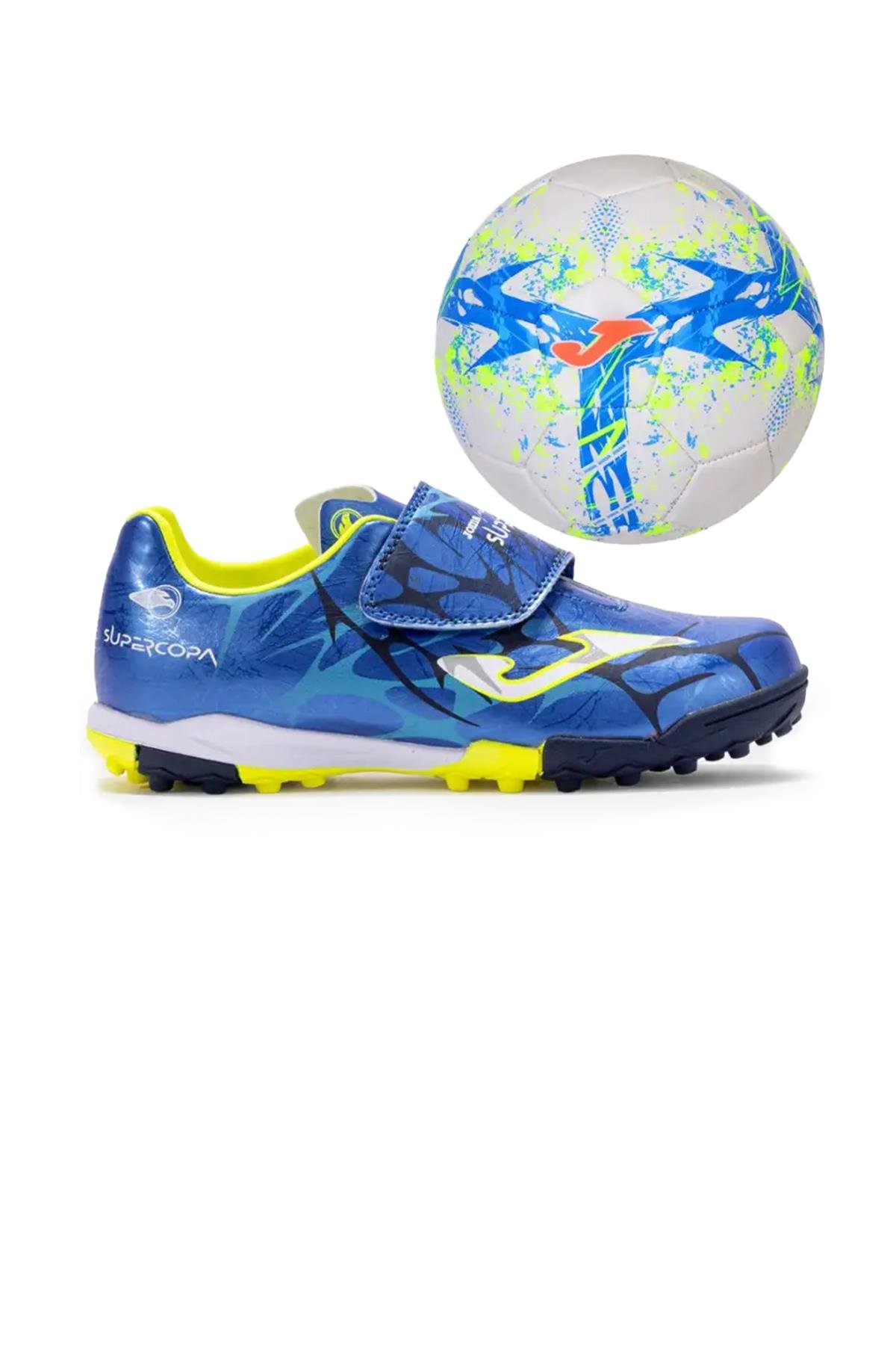 Joma Çocuk Krampon + Joma Futbol Topu Super Copa JR 2504 SCJS2504TFV JOMA SCJS2504TFV