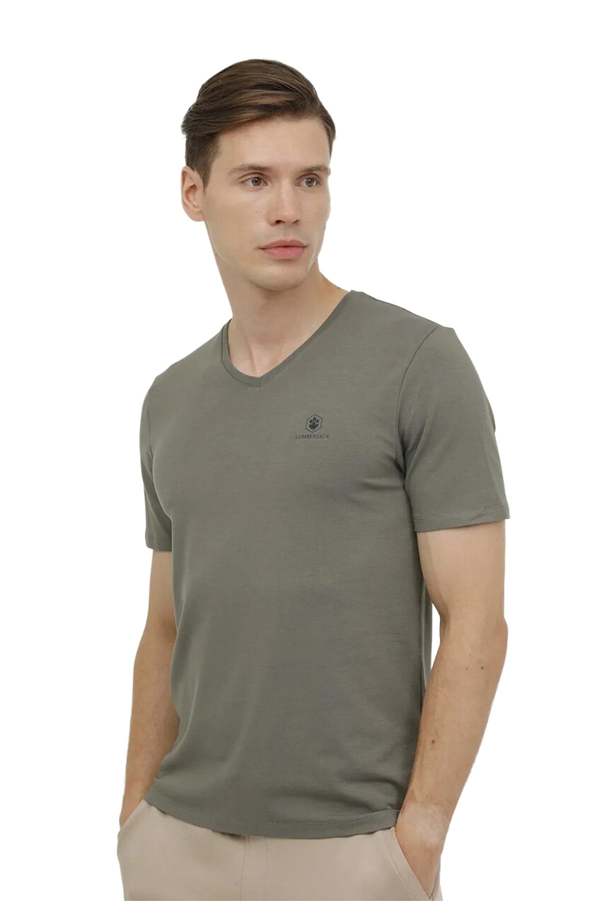 Lumberjack Erkek Tişört 4M M-Ct106 Bsc V Nk T-Sh 4Fx 101497400 LUMBERJACK 101497400