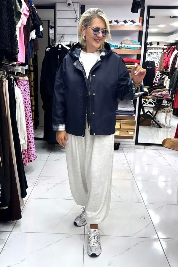 Lacivert Renk Mum Kumaş Marka Model Trençkot