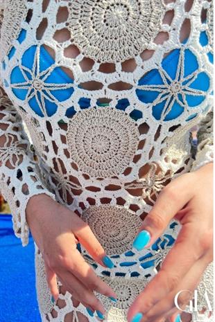 Gia Beachwear Örme Uzun Kollu Elbise