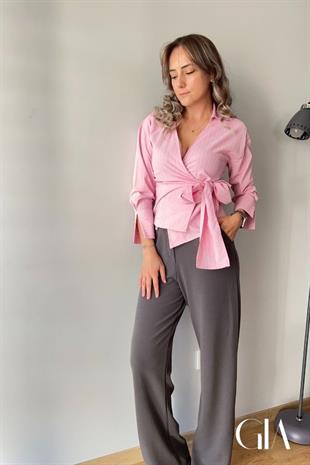 Gri Palazzo Pantolon