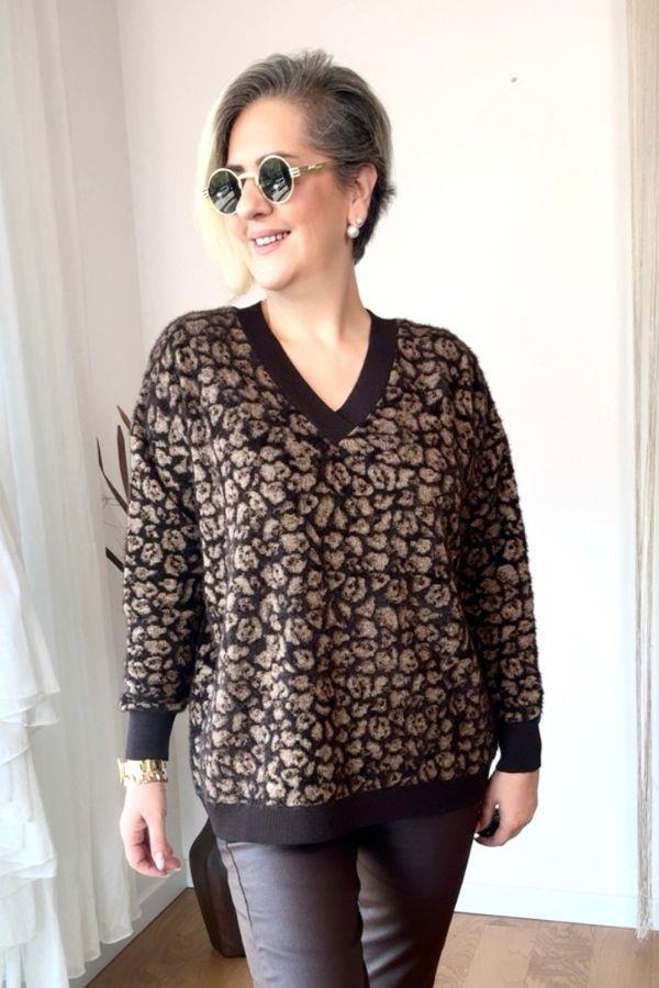 Acı Kahve Angora Kazak