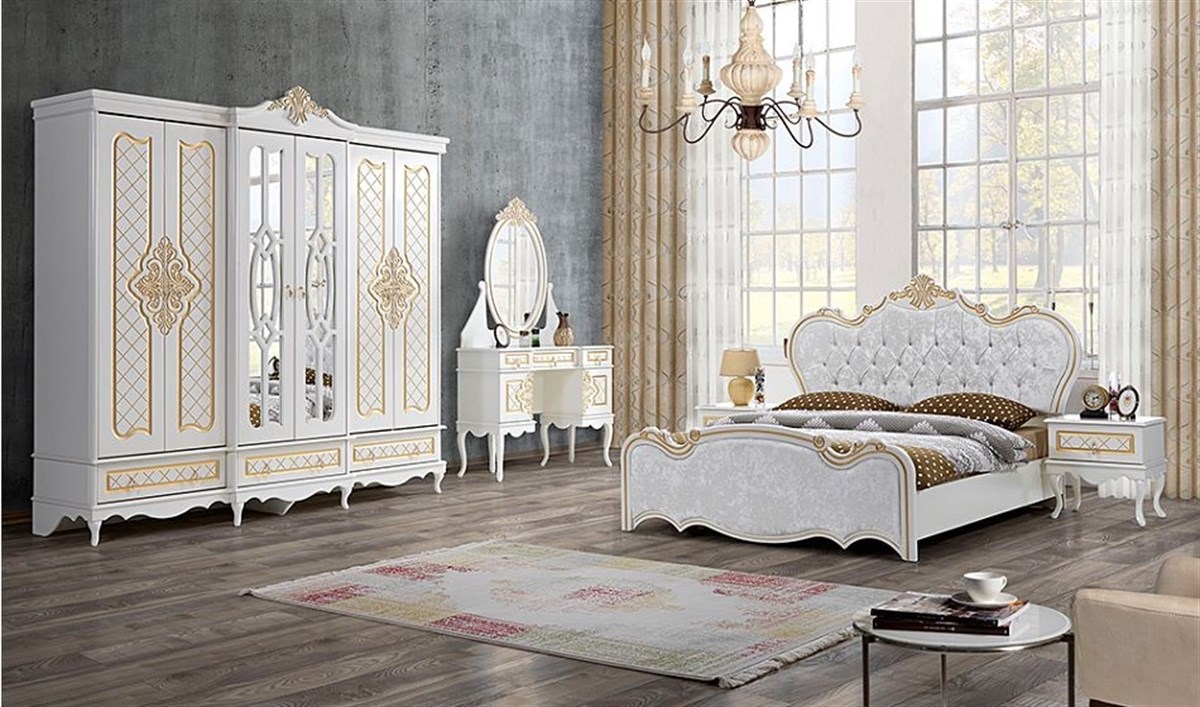 Venüs Gold Klasik Yatak Odası - Evimo Mobilya | Türkiye'nin Mobilya Merkezi