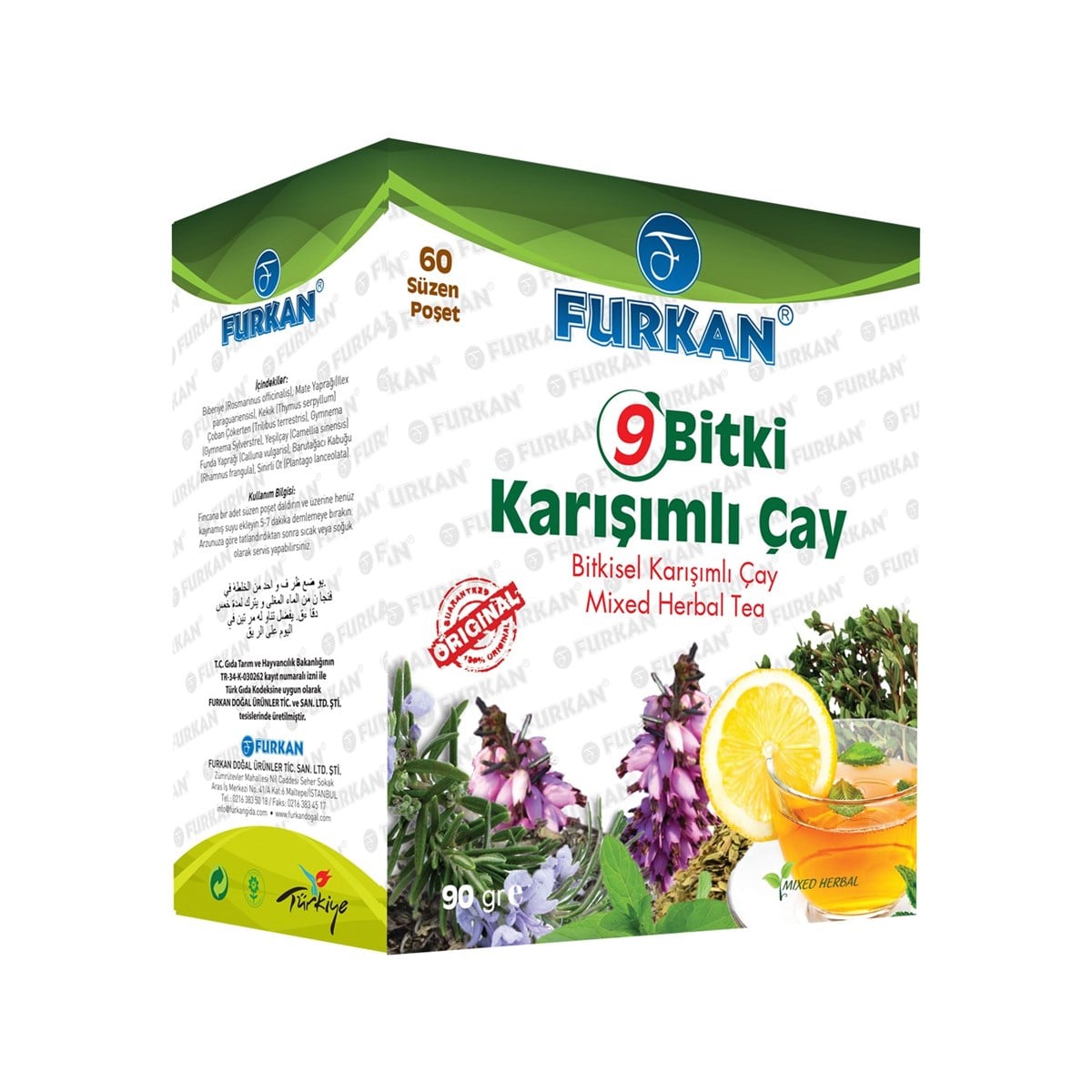 Furkan 9 Bitki Karışımlı Çay 60'lı