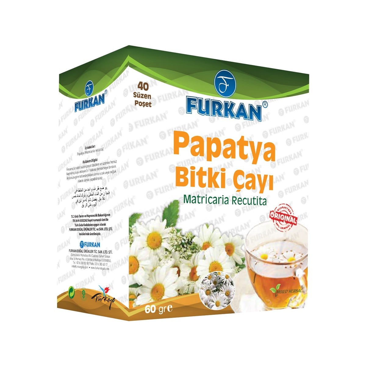Furkan Papatya Bitki Çayı 40'lı