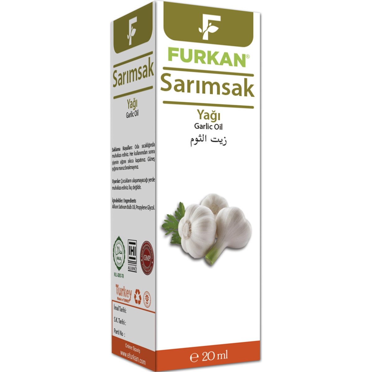 Furkan Sarımsak Yağı 20cc