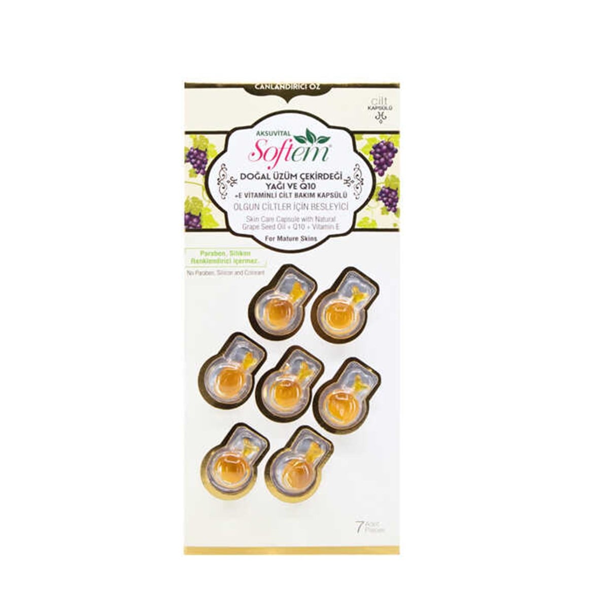 SFT Doğal Üzüm-Q10 & E Vitaminli Cilt Bakım Kapsülü