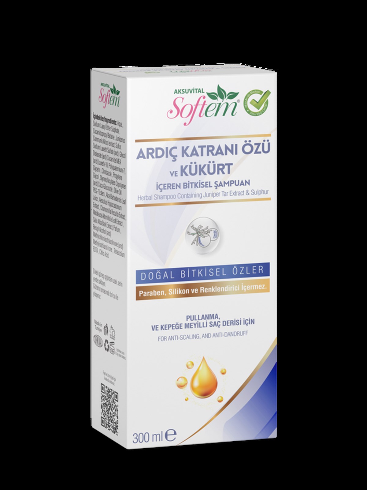 Ardıç Katranı Özü ve Kükürt İçeren Bitkisel Şampuan