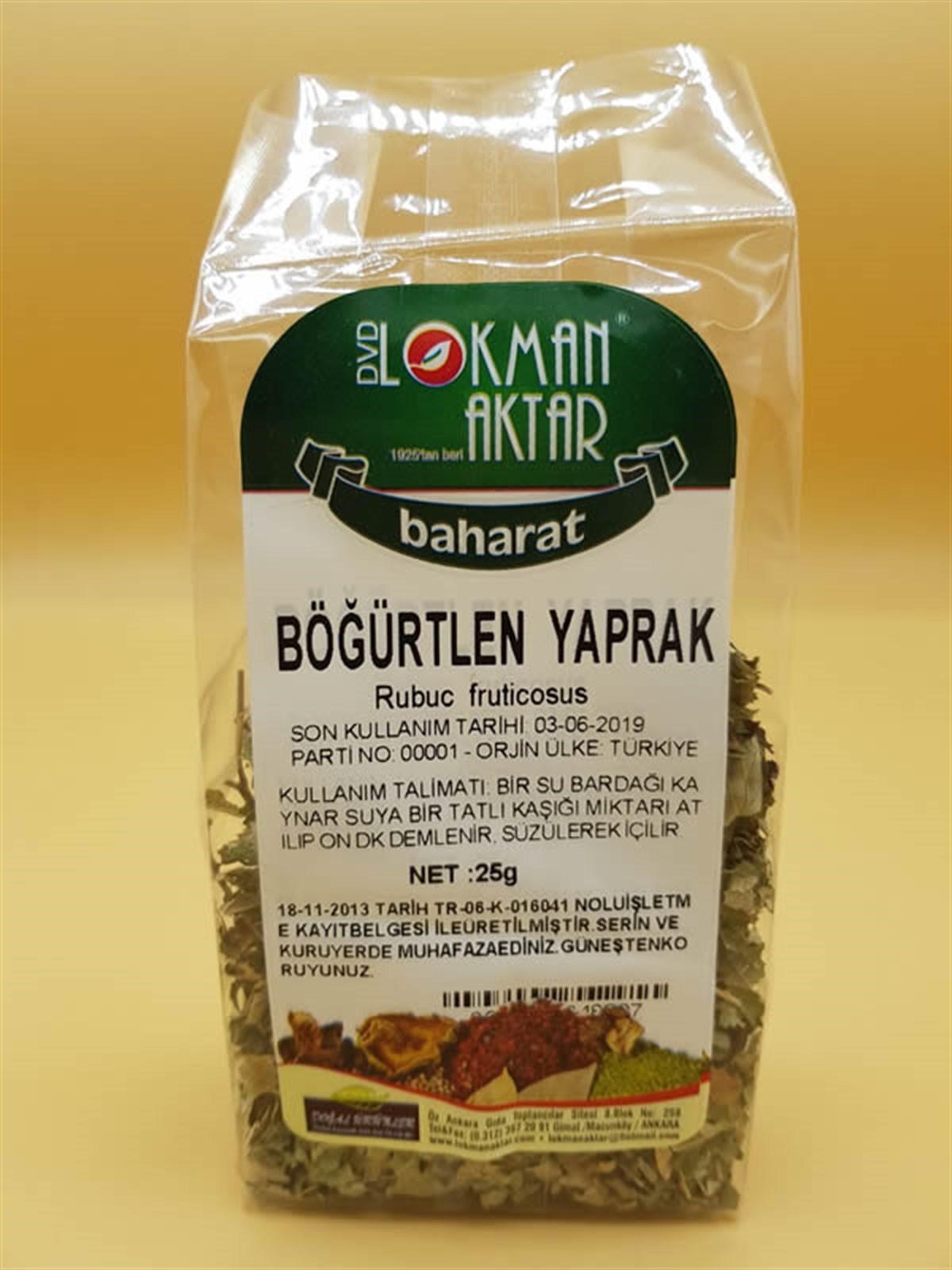 DVD Böğürtlen Yaprağı 25gr