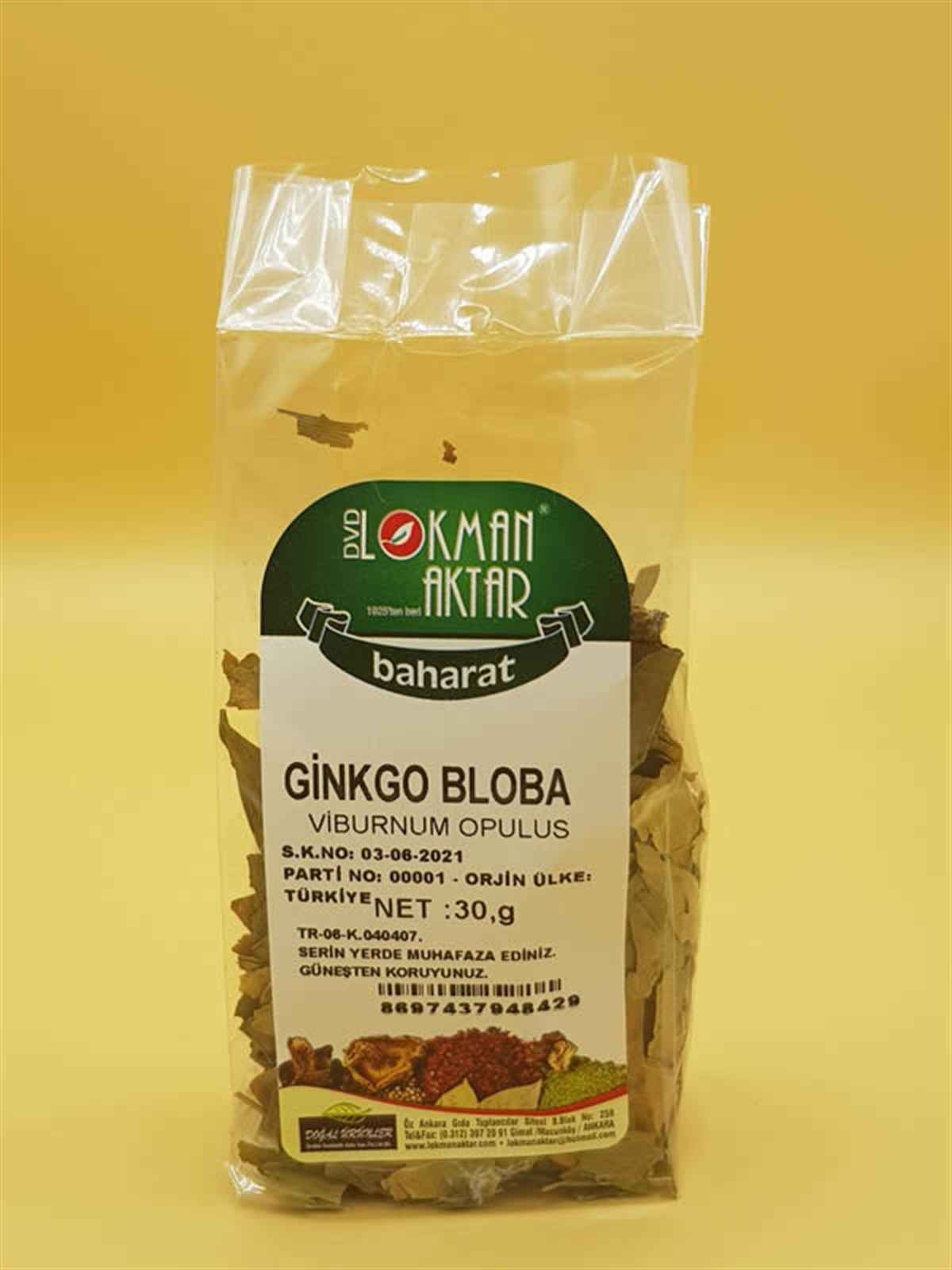 DVD Ginkgo Biloba 30gr