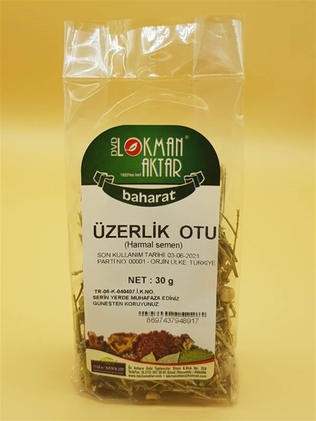 DVD Üzerlik Otu 30gr