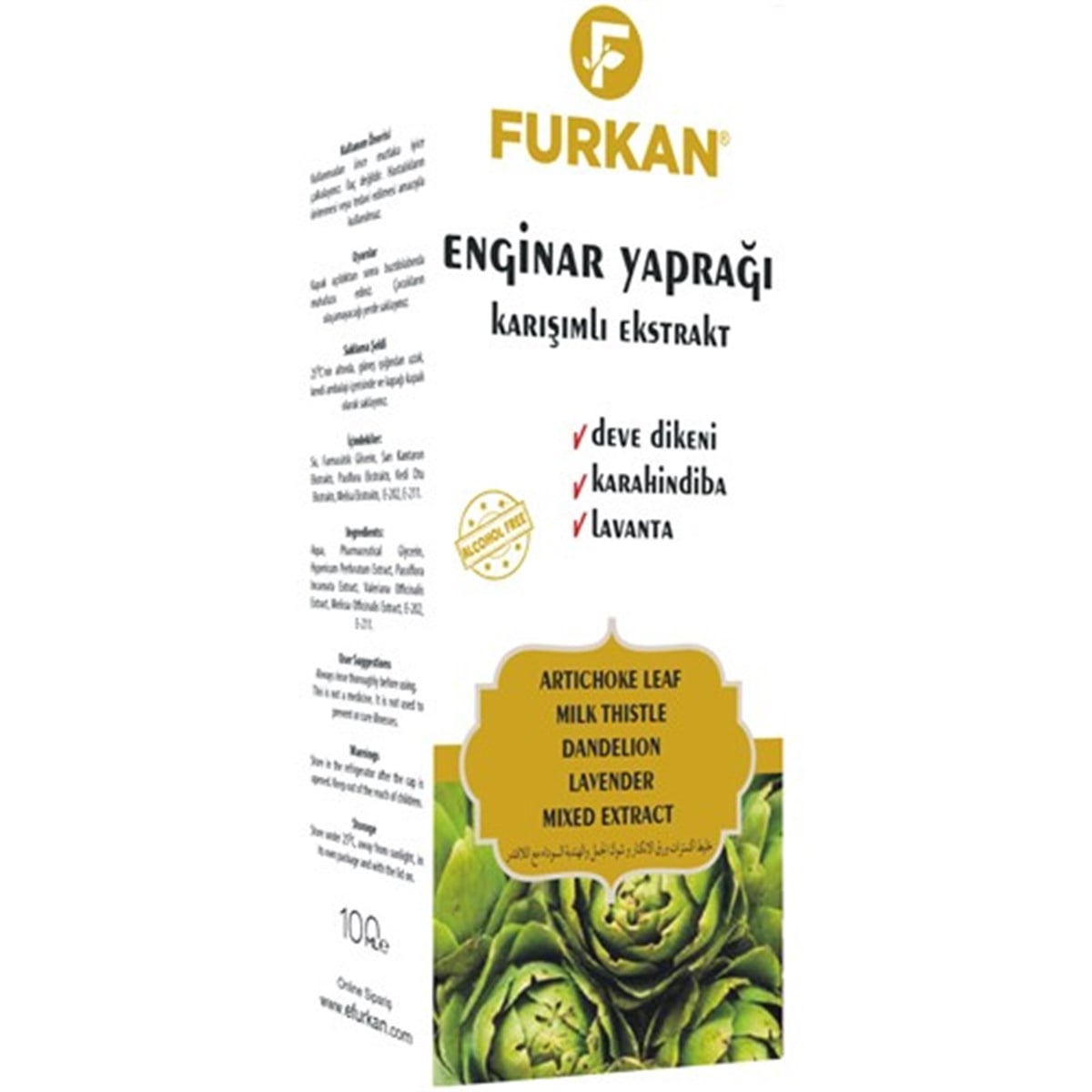 Furkan Enginar Yaprağı Karışımlı Extrat 100ml