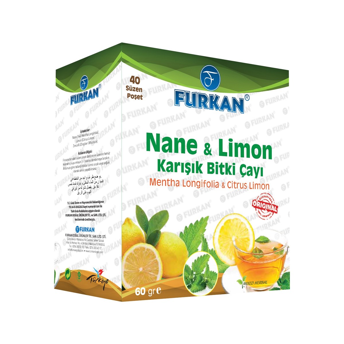 Furkan Nane-Limon Bitki Çayı 40'lı
