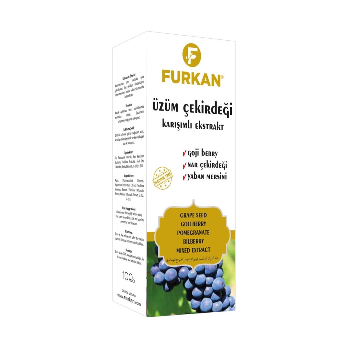 Furkan Üzüm Çekirdeği Karışımlı Extrat 100ml
