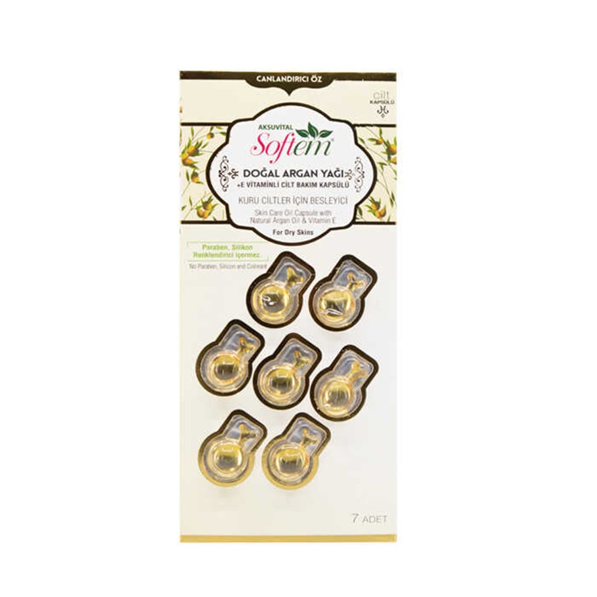 SFT Doğal Argan Yağlı & E Vitaminli Cilt Bakım Kapsülü