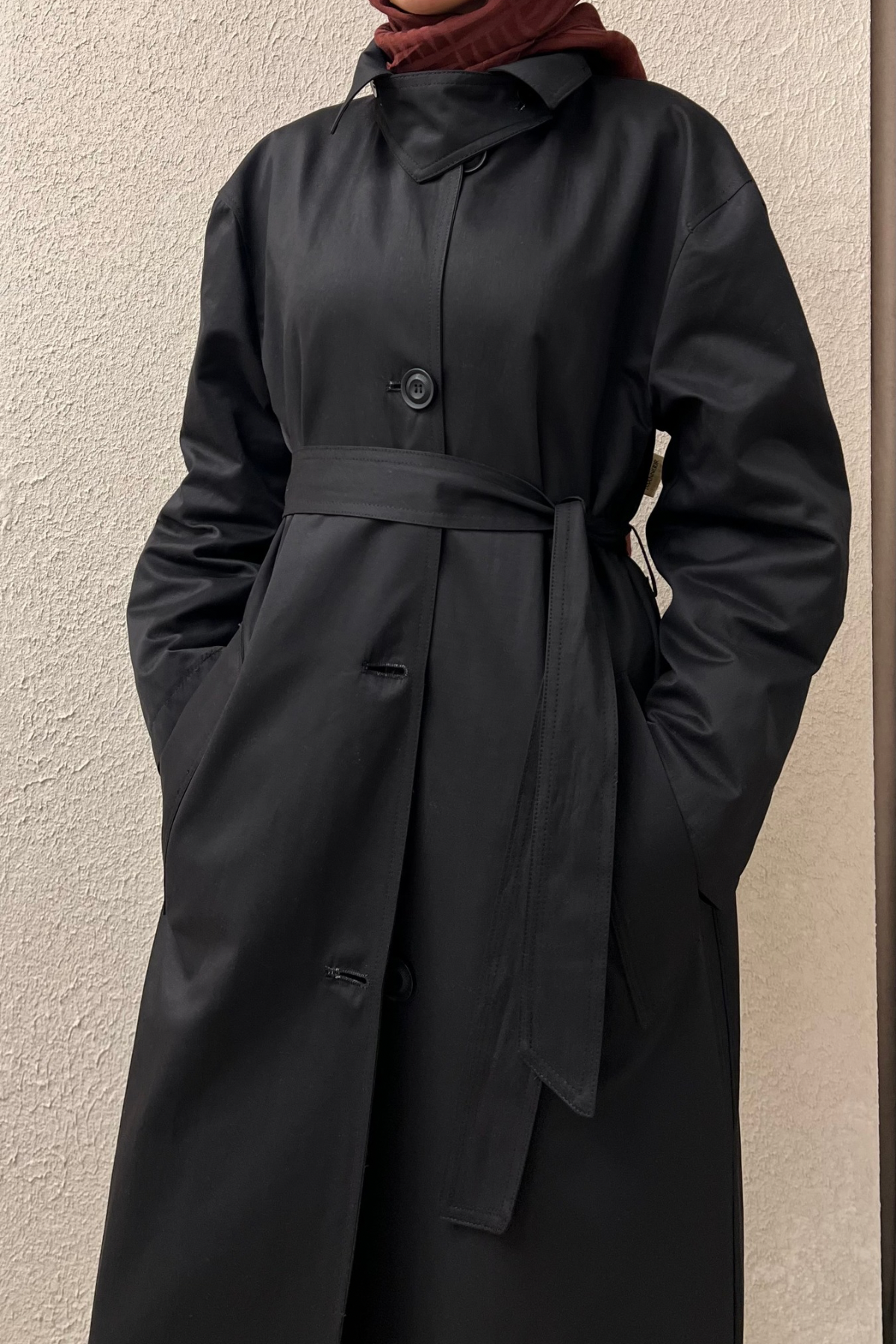 Eml Trençkot -siyah