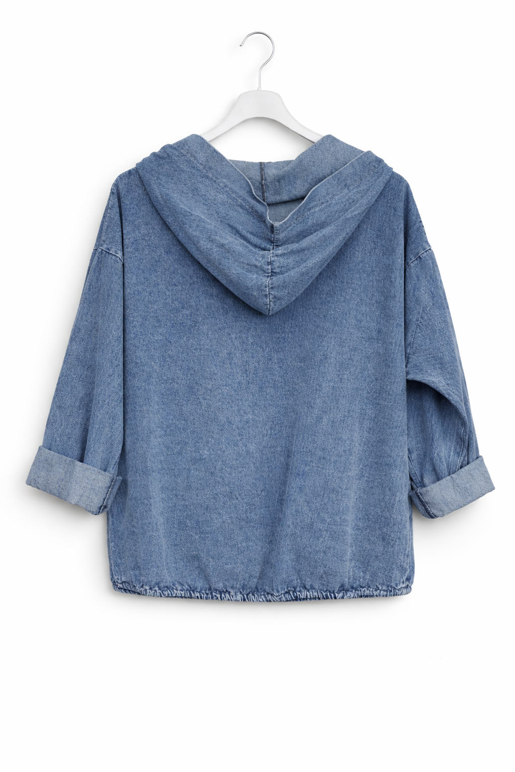  Kot Ceket Kapüşonlu – Oversize Denim Ceket Fermuarlı Cepli