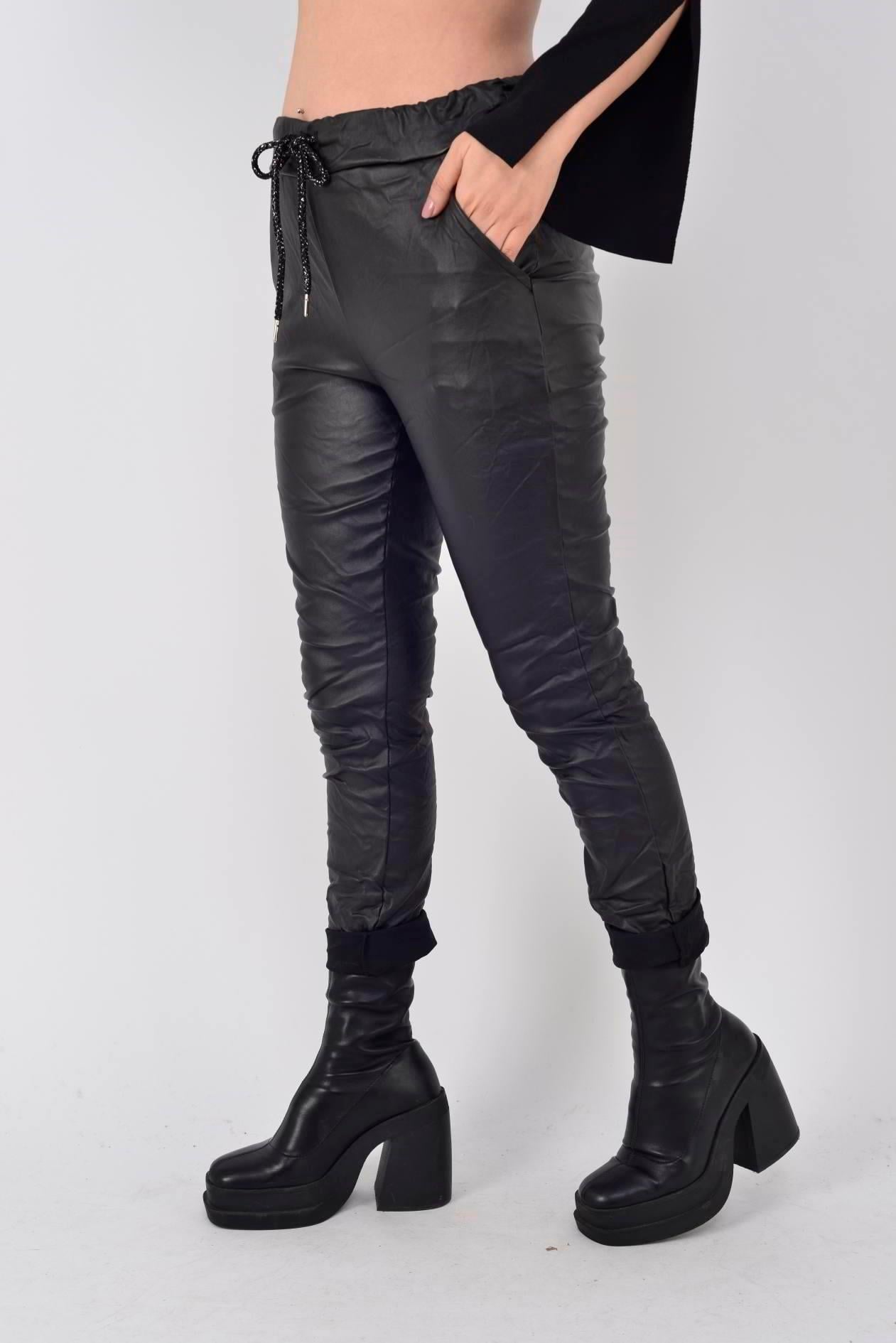 Deri Pantolon -siyah