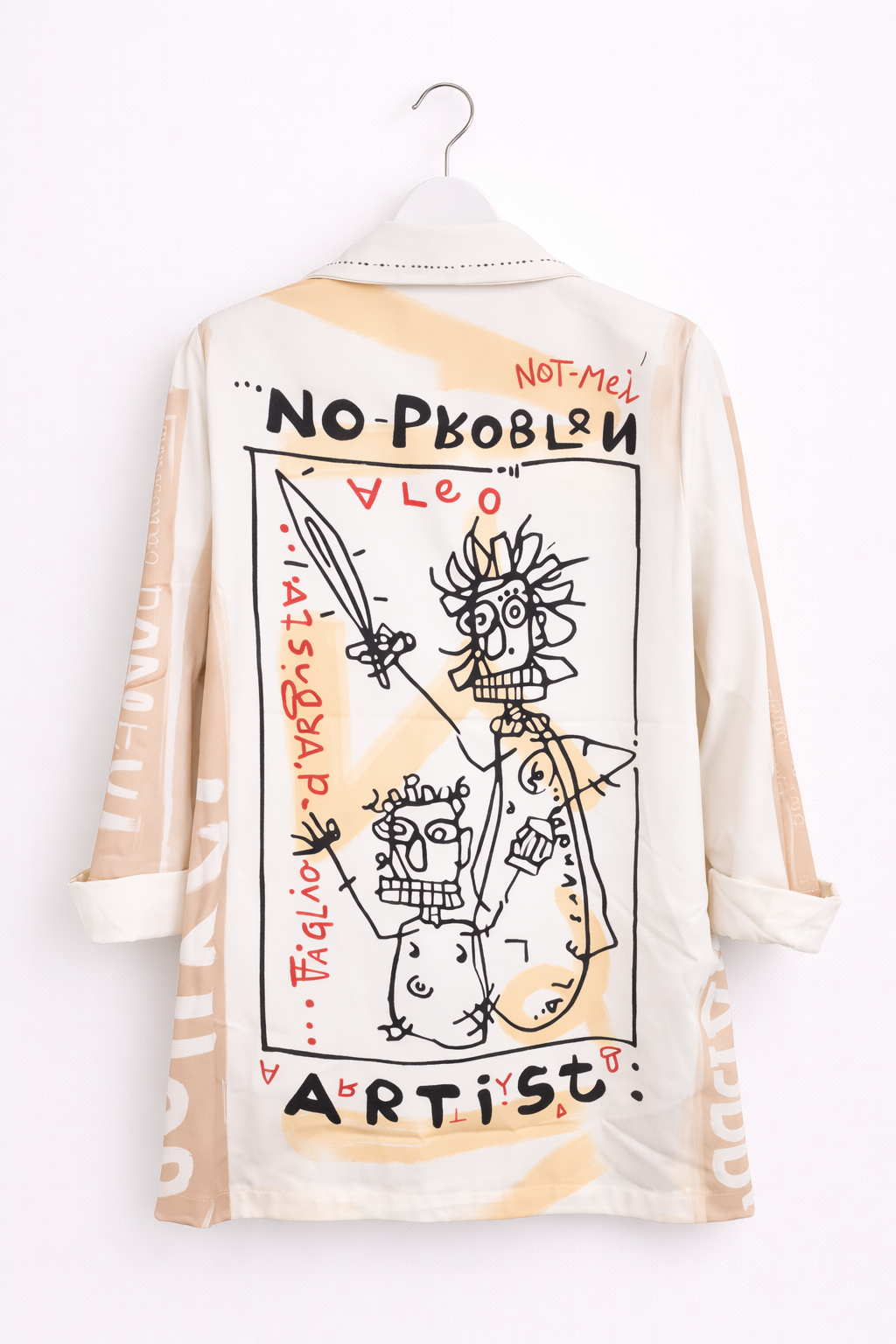 Grafik Desenli Kadın Blazer Ceket – Oversize İtalyan Stil Şık Ceket