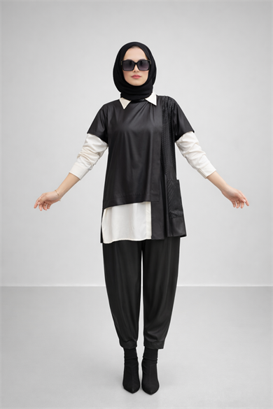 Gömlek Yaka Siyah  Takım