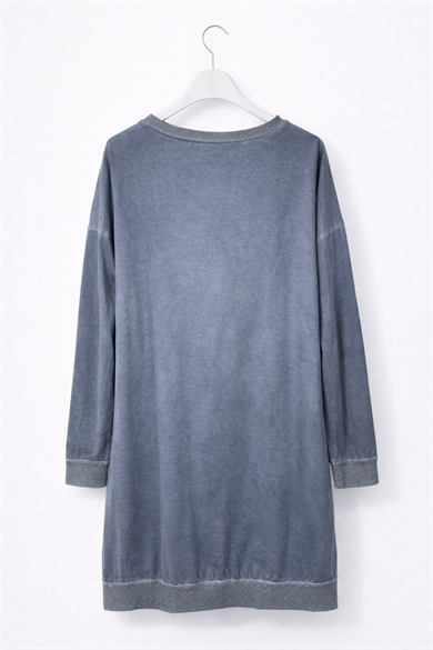 Payet Detaylı Mavi Oversize tunik-mavi