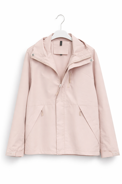 Pudra Yağmurluk – Astarlı Kapüşonlu Su Geçirmez 