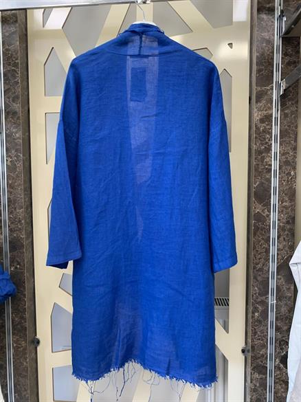 Şal Yaka Keten Ceket-SAKS