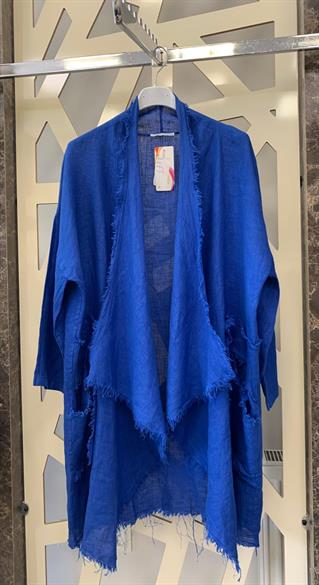 Şal Yaka Keten Ceket-SAKS