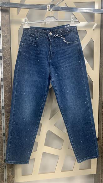 Serpme Taş Detaylı İthal Kot Pantolon