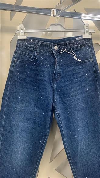 Serpme Taş Detaylı İthal Kot Pantolon