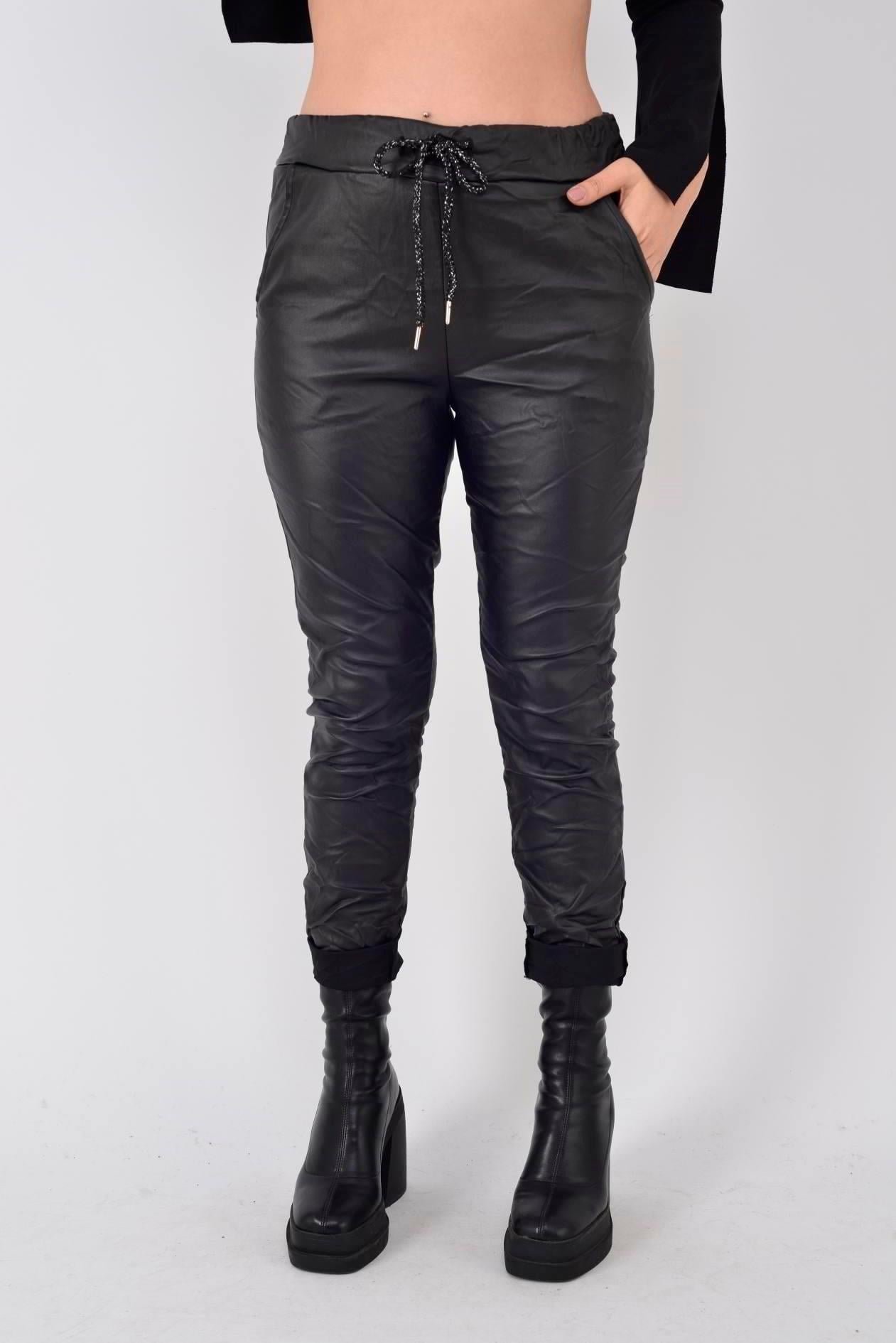 Deri Pantolon -siyah