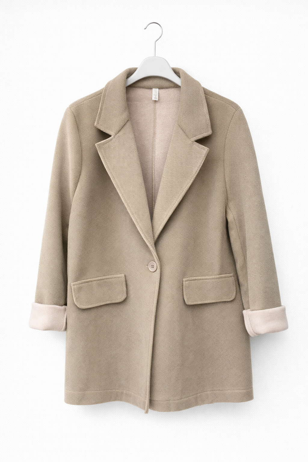 Dokuma Kumaş Blazer Ceket-bej