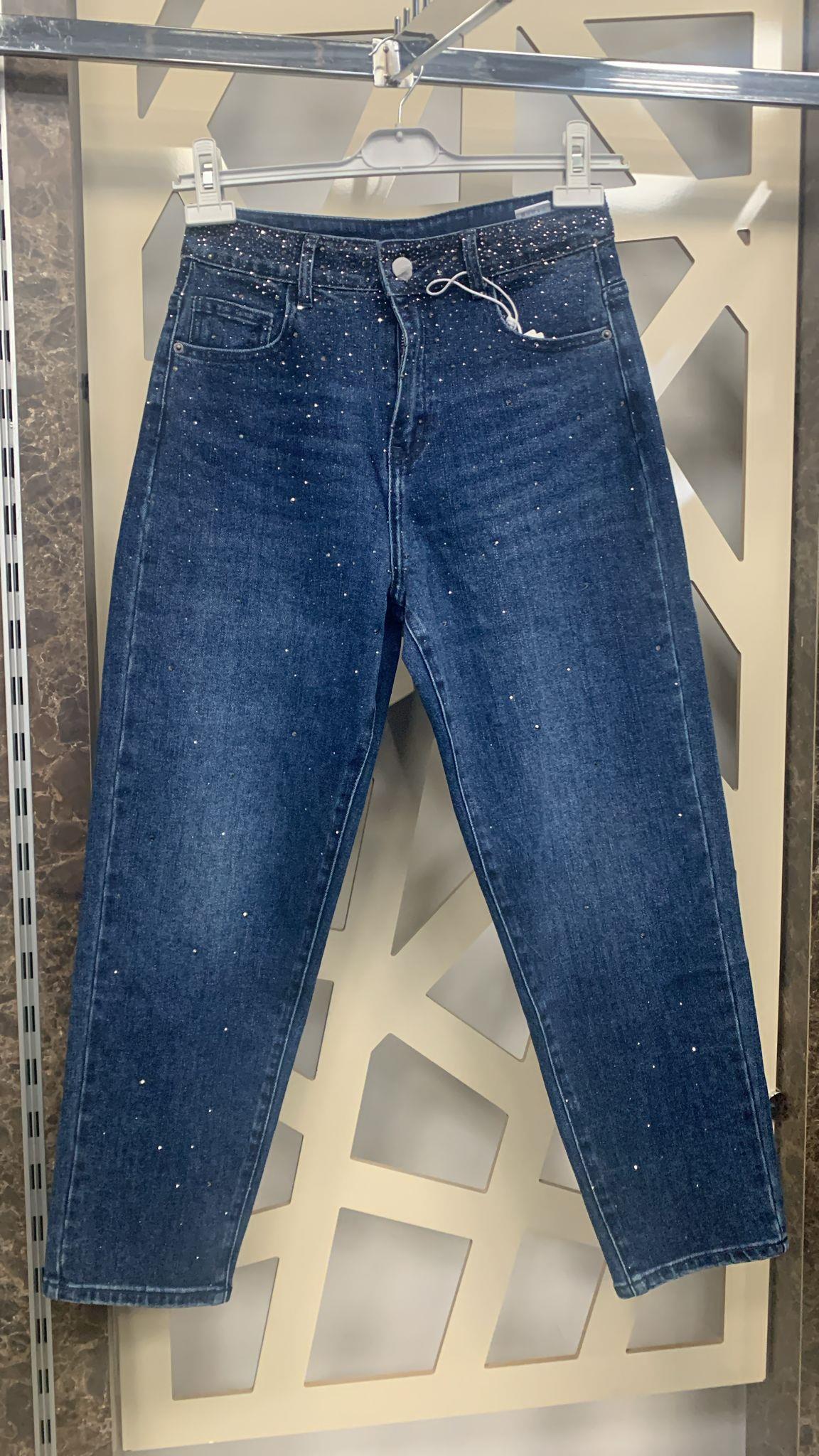 Serpme Taş Detaylı İthal Kot Pantolon