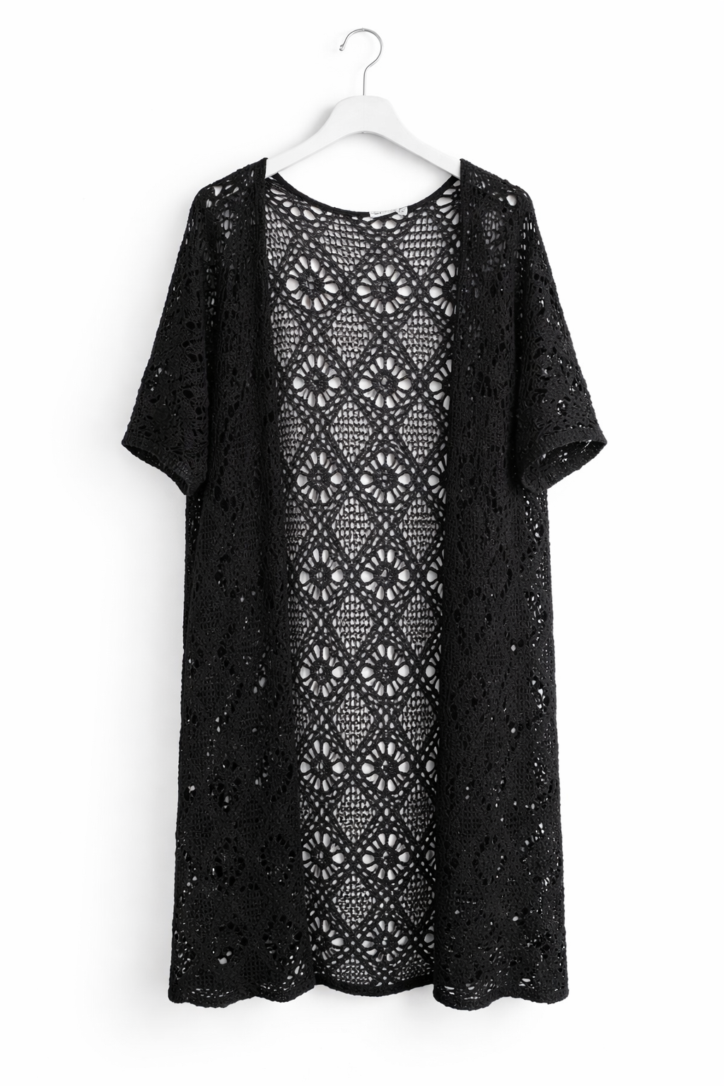 Siyah Ajurlu Dantel Kimono-Siyah Yazlık Salaş