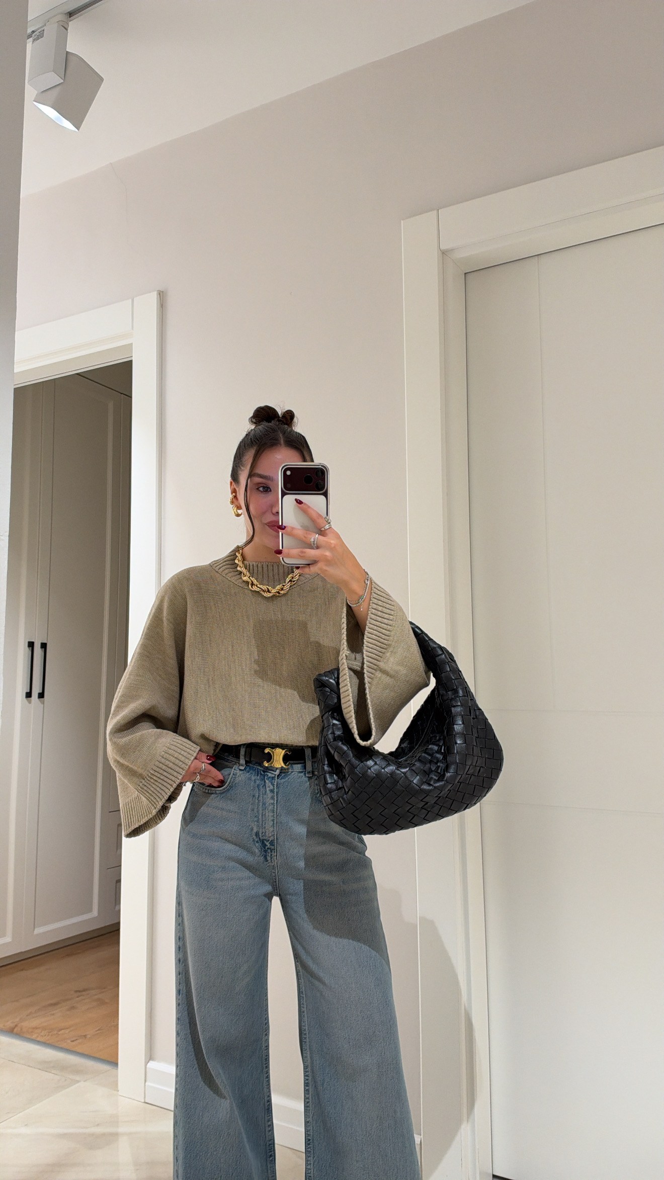 Bej Yarasa Kol Marka Model Crop Kazak 