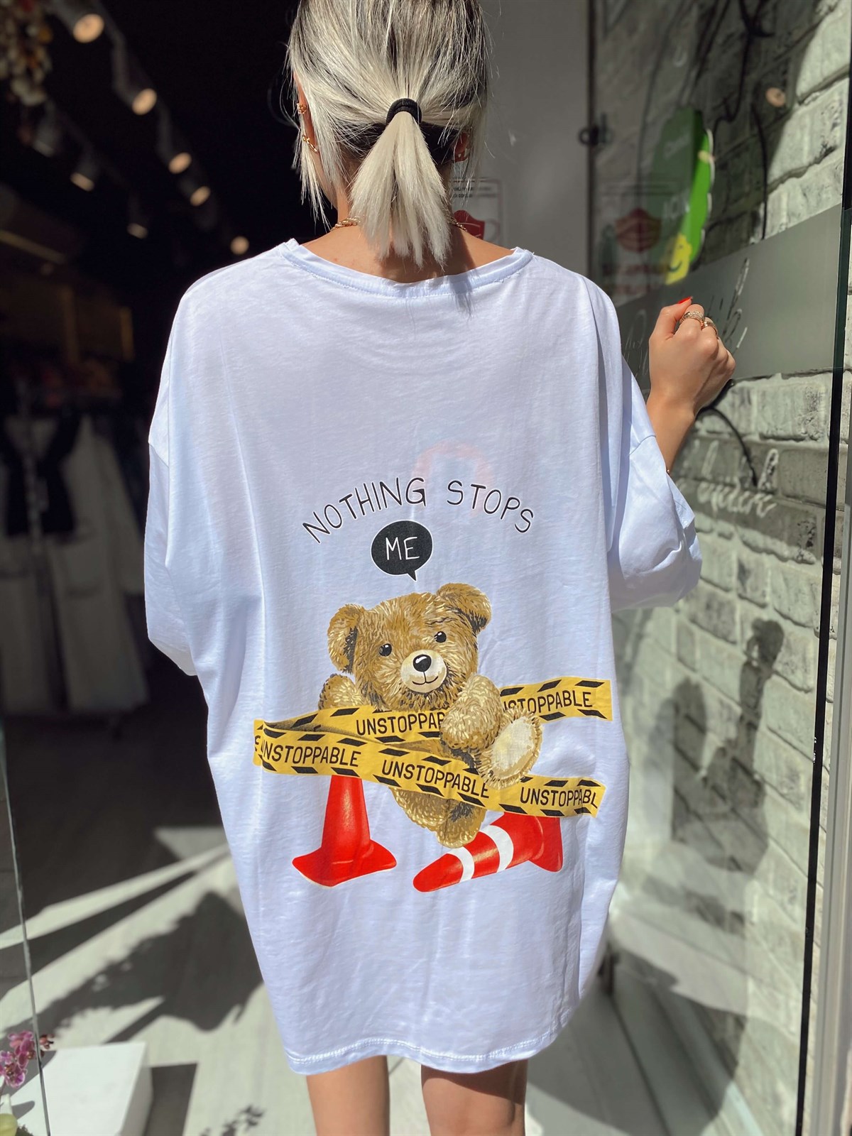 Beyaz Ayıcıklı Tshirt