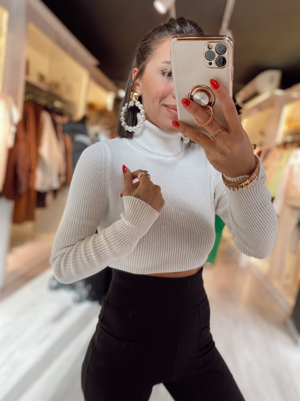 Beyaz Balıkçı Yaka Body