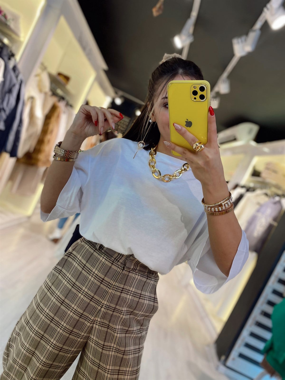 Beyaz Basic İnce Ravi Tshirt