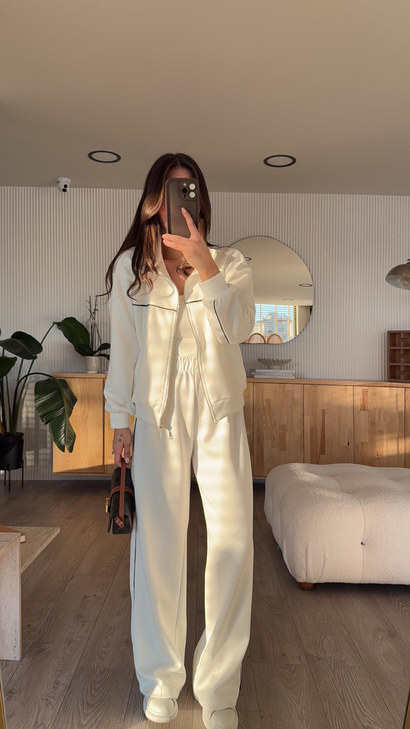 Ekru Fermuarlı Marka Model Modal Takım 