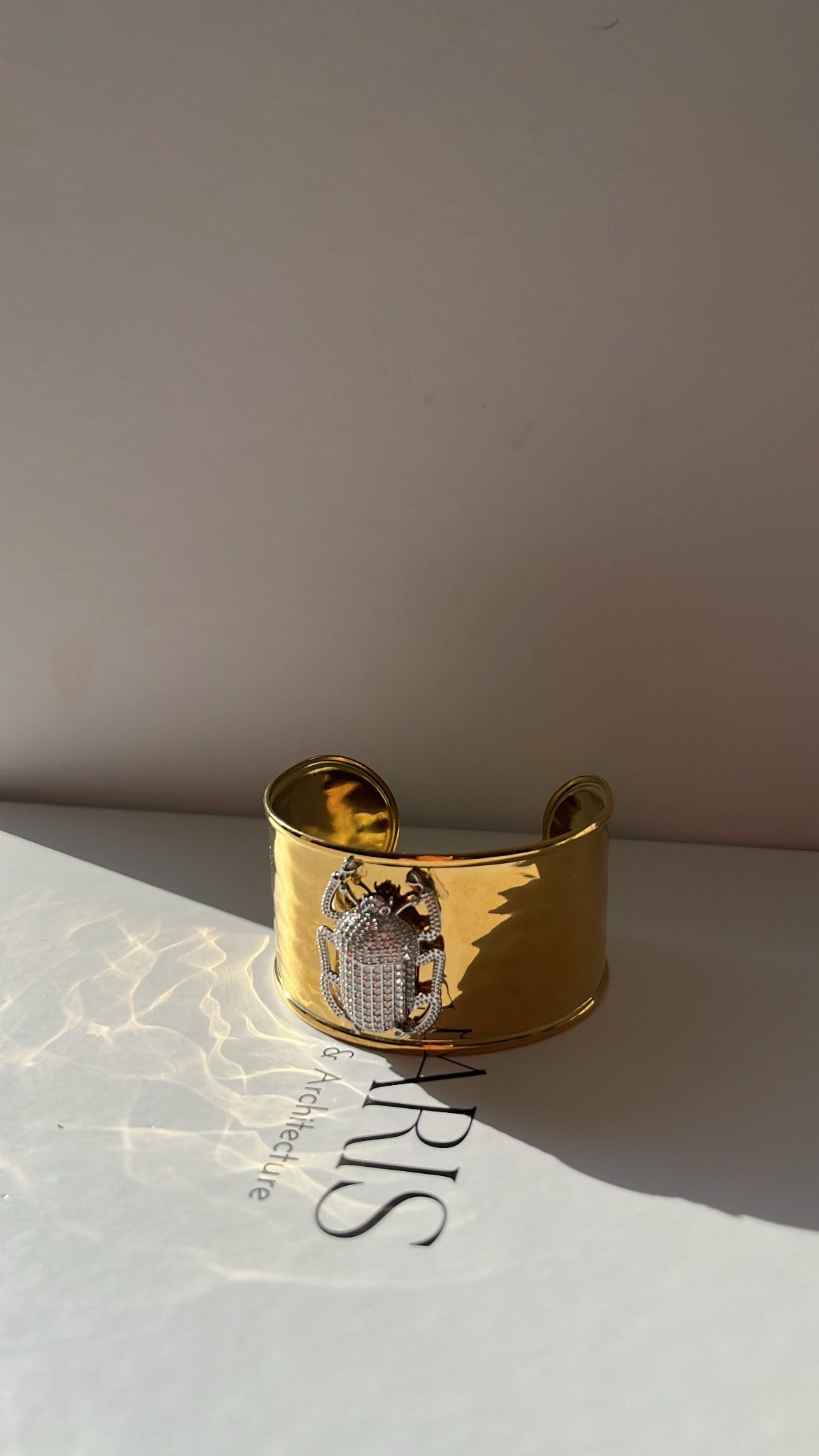 Gold Silver Taşlı Hayvan Figürlü Cuff Bileklik